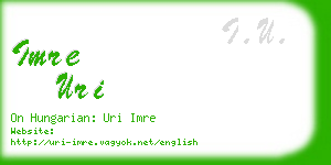 imre uri business card